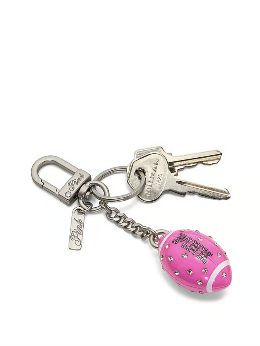 VS PINK Pink Football Bling Bag Charm/ Keychain NWT